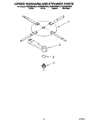 LOWER WASHARM AND STRAINER PARTS Diagram and Parts List for KUDP02SRBT0  KitchenAid Dishwasher