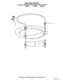 HEATER PARTS Diagram and Parts List for WDT770PAYW2  Whirlpool Dishwasher