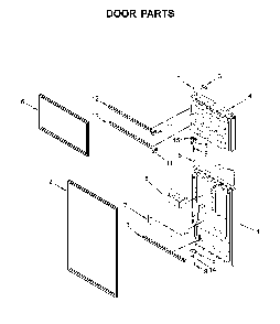 Door parts Diagram and Parts List for WRT518SZKV00  Whirlpool Refrigerator