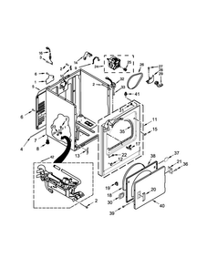 Cabinet Parts Diagram and Parts List for 11072331511  Kenmore Dryer