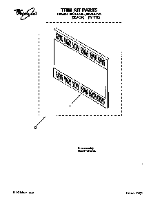 Trim Kit Parts Diagram and Parts List for MK9160XAB0  Whirlpool Microwave
