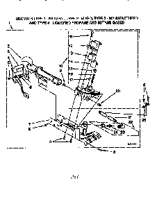 3402844 Burner Assembly Diagram and Parts List for LGQ8858JQ1  Whirlpool Dryer