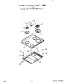 Main Top Diagram and Parts List for F9107*0  Roper Range