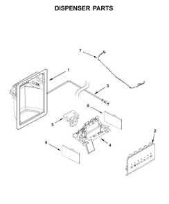 Dispenser Parts Diagram and Parts List for 10650049710  Kenmore Refrigerator