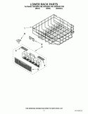LOWER RACK PARTS Diagram and Parts List for WDF530PLYB0  Whirlpool Dishwasher