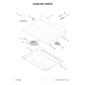 Part Location Diagram of W11776507 Whirlpool Tech Sheet