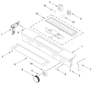 Control Panel Parts Diagram and Parts List for KSES530SPS0  Whirlpool Range