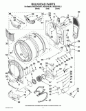 BULKHEAD PARTS Diagram and Parts List for WGD97HEXR1  Whirlpool Dryer