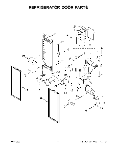 Refrigerator Door Parts Diagram and Parts List for KRFF577KBS02  KitchenAid Refrigerator