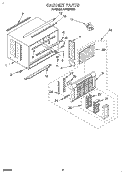 CABINET Diagram and Parts List for ACQ254XD1  Whirlpool Air Conditioner
