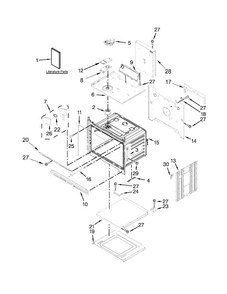 Upper Oven Parts Diagram and Parts List for KEBK206BBL01  KitchenAid Wall Oven