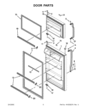 DOOR PARTS Diagram and Parts List for W6TXNWFWQ03  Whirlpool Refrigerator
