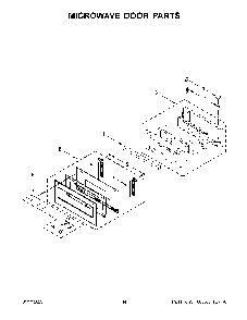 Microwave Door Parts Diagram and Parts List for KOCE507ESS21  KitchenAid Microwave Oven Combo