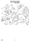SECTION Diagram and Parts List for LEP6848AW2  Whirlpool Dryer