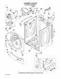 CABINET PARTS Diagram and Parts List for WGD9150WW1  Whirlpool Dryer