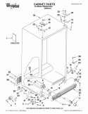 CABINET PARTS Diagram and Parts List for ED2KHAXVS03  Whirlpool Refrigerator