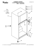 CABINET PARTS Diagram and Parts List for W1RXNGFXQ00  Whirlpool Refrigerator