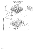 DISHRACK Diagram and Parts List for RUD4500DB3  Roper Dishwasher