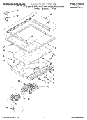 COOKTOP Diagram and Parts List for KESC300BAL4  KitchenAid Range