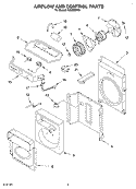 AIRFLOW AND CONTROL Diagram and Parts List for ACS082PK0  Whirlpool Air Conditioner