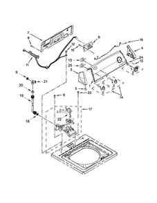Controls And Water Inlet Parts Diagram and Parts List for 4GWTW4740YQ2  Whirlpool Washer