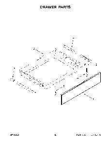 Drawer Parts Diagram and Parts List for KFGG504KPS1  KitchenAid Range
