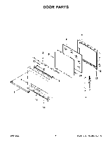 Door Parts Diagram and Parts List for YKSEG700EBS6  KitchenAid Range