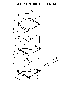 Refrigerator shelf parts Diagram and Parts List for 10651769512  Kenmore Refrigerator