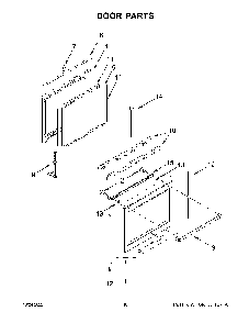 Door Parts Diagram and Parts List for KFGG500EBS7  KitchenAid Range