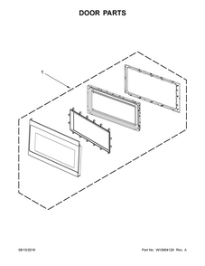 Door Parts Diagram and Parts List for IMH172FS0  Whirlpool Microwave