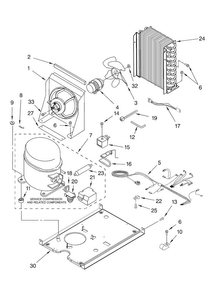 Unit Parts, Optional Parts Diagram and Parts List for 10689482997  Kenmore Ice Maker