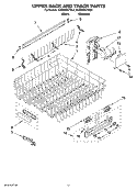 UPPER RACK AND TRACK PARTS Diagram and Parts List for KUDB03CTBL1  KitchenAid Dishwasher