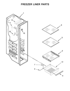 Part Location Diagram of W11097339 Whirlpool SHELF-GLAS