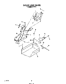 Door Lock Diagram and Parts List for D9757*5  Roper Range