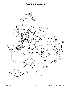 Chassis Parts Diagram and Parts List for KFEG500EBS4  KitchenAid Range