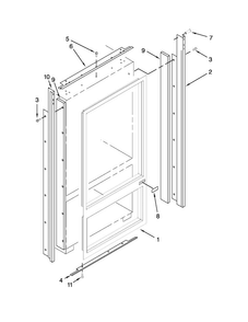 Cabinet Trim Parts Diagram and Parts List for KBRO36FTX07  KitchenAid Refrigerator