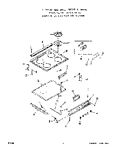 Main Top Diagram and Parts List for 1416*0A  Roper Range