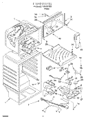 LINER Diagram and Parts List for ET18SCRFW02  Whirlpool Refrigerator