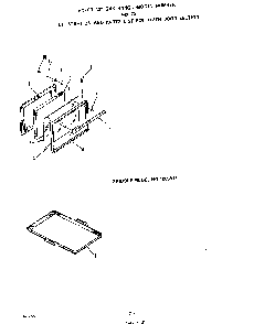 Oven Door Diagram and Parts List for F4307*0  Roper Range