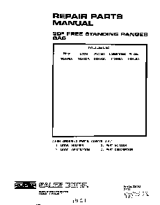 Cover Page-text Only Diagram and Parts List for 1424*0A  Roper Range