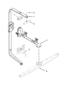 Upper Wash And Rinse Parts Diagram and Parts List for WDF780SLYB3  Whirlpool Dishwasher