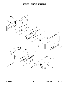 Upper Door Parts Diagram and Parts List for KFED500ESS05  KitchenAid Range