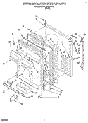 REFRIGERATOR DOOR Diagram and Parts List for 3VET23DKDW00  Whirlpool Refrigerator