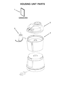 Housing Unit Parts Diagram and Parts List for 5KFC3511AAC0  KitchenAid Food Processor