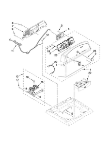 Console And Dispenser Parts Diagram and Parts List for 11026012012  Kenmore Washer