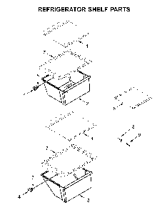 Refrigerator shelf parts Diagram and Parts List for WRS315SDHT02  Whirlpool Refrigerator