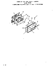 Oven Door Diagram and Parts List for F6557*0  Roper Range