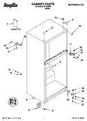 CABINET PARTS Diagram and Parts List for IKT162301  Inglis Refrigerator