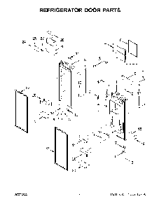 Refrigerator Door Parts Diagram and Parts List for KRFC704FBS04  KitchenAid Refrigerator