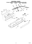 CONTROL PARTS Diagram and Parts List for KSRA25ILWH00  KitchenAid Refrigerator